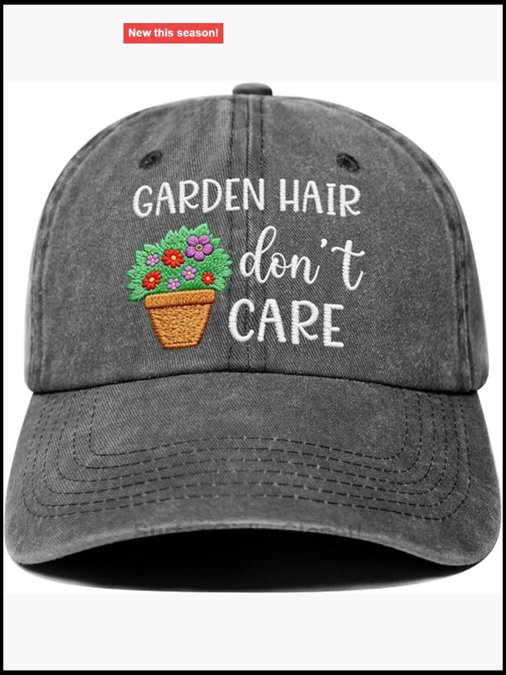 Gardening Gifts Women Baseball Cap 100% Cotton Adjustable Breathable Sun